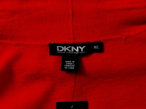 DKNY 도나카란 뉴욕, 디케이앤와이 숄카라 캐시미어 레드 가디건(SIZE:77-88)